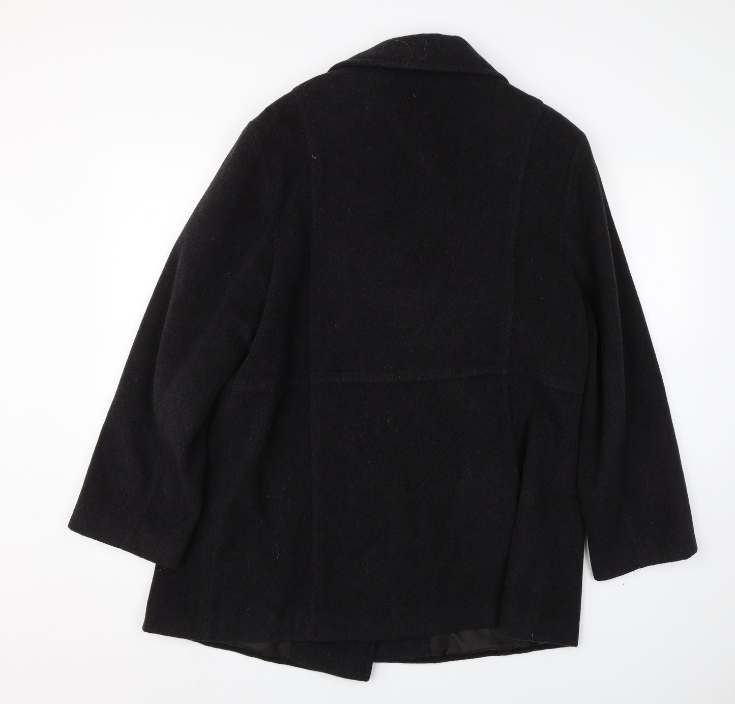 Preworn Mens Black   Overcoat Coat Size XL