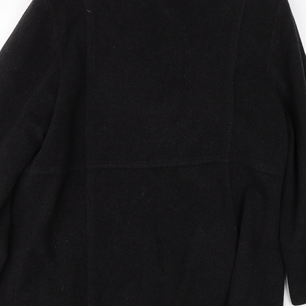 Preworn Mens Black   Overcoat Coat Size XL