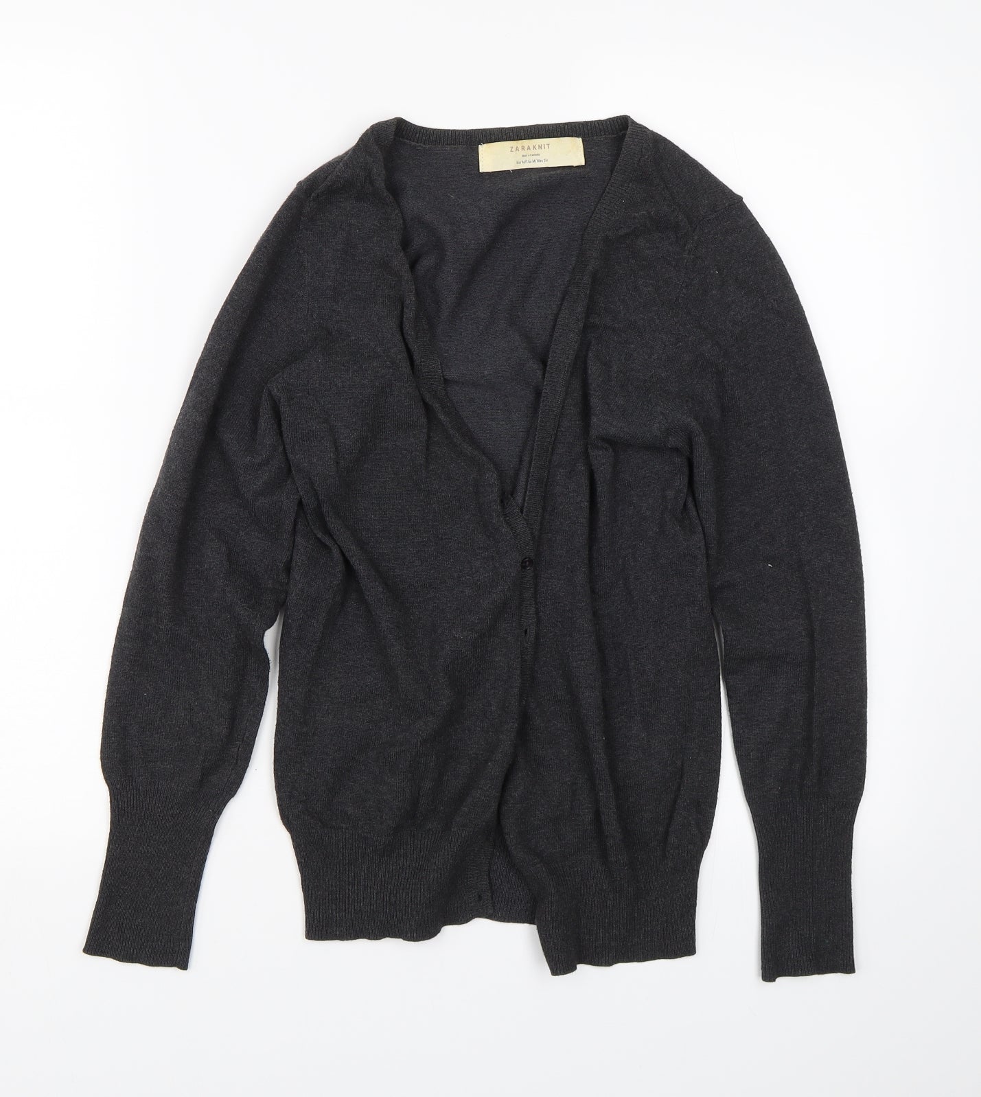 Zara Womens Grey   Cardigan Jumper Size M
