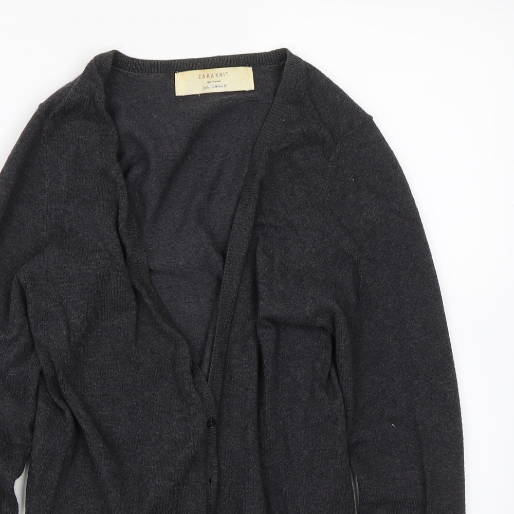 Zara Womens Grey   Cardigan Jumper Size M