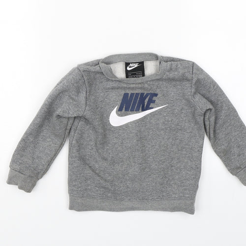 Nike Boys Grey   Pullover Jumper Size 24 Months