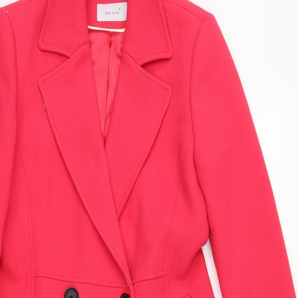 M&S Womens Pink   Overcoat Coat Size 10