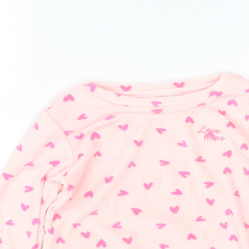 Jeff&co Girls Pink Polka Dot  Top Pyjama Top Size 4-5 Years  - Hearts
