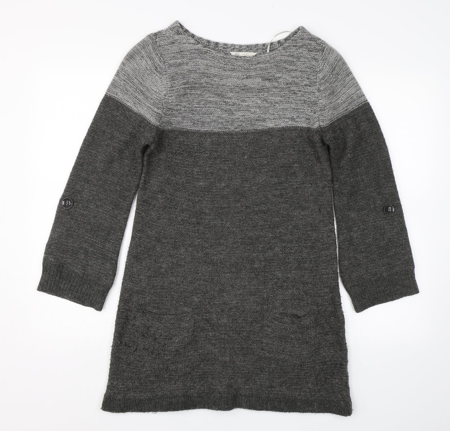 BHS Womens Grey  Knit Pullover Jumper Size 10