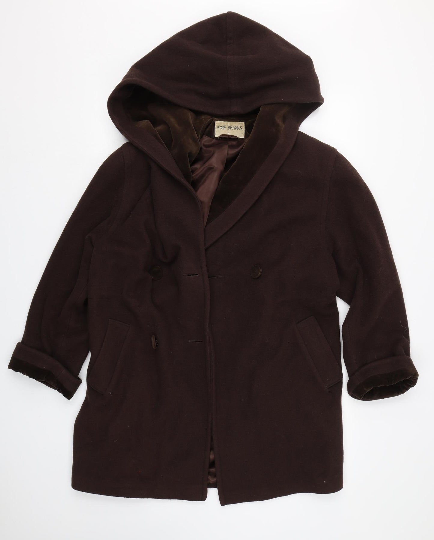 Anne Brookes Womens Brown   Jacket Coat Size 6