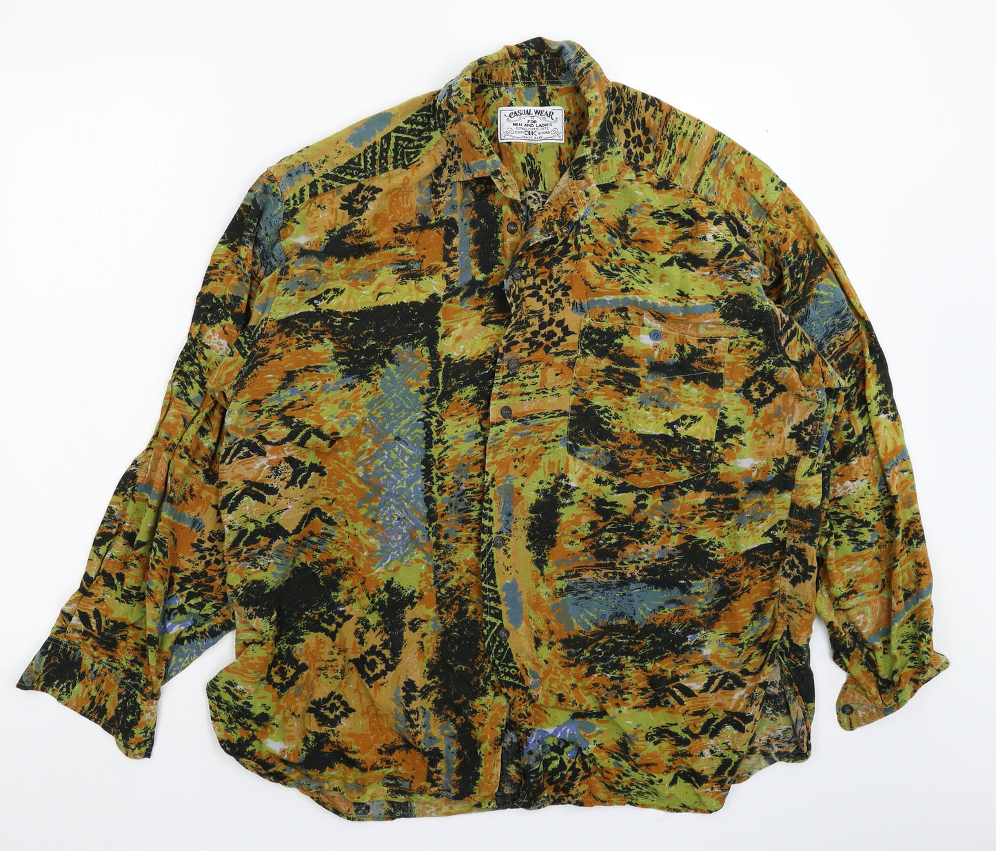 Preworn Mens Multicoloured    Button-Up Size L