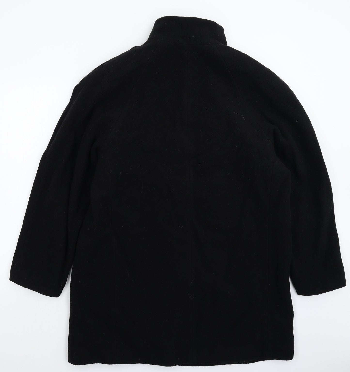 CONTEXT Womens Black   Overcoat Coat Size 16