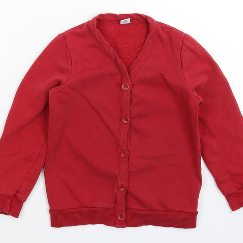 TU Boys Red   Track Jacket Jacket Size 6 Years