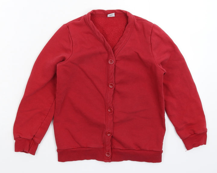 TU Boys Red   Track Jacket Jacket Size 6 Years