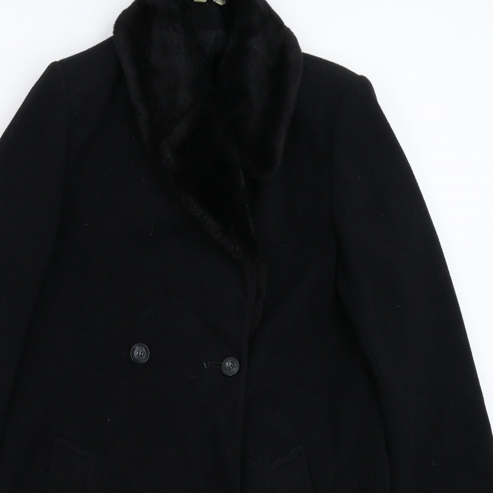 George Womens Black   Overcoat Coat Size L