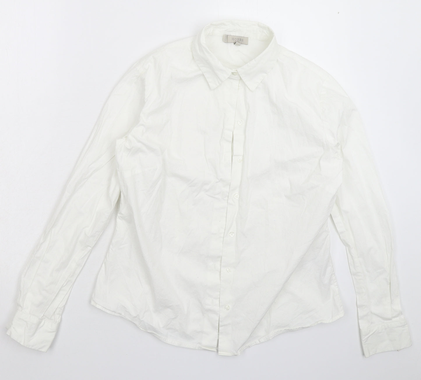 Hobbs Womens White   Basic Button-Up Size 12