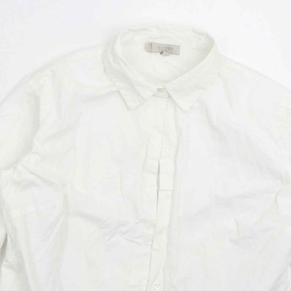 Hobbs Womens White   Basic Button-Up Size 12