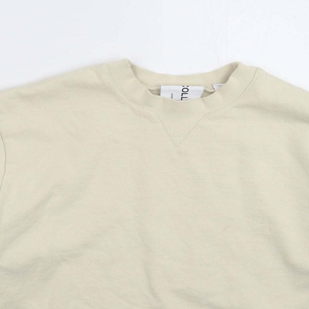 COLLUSION Womens White   Pullover Sweatshirt Size XS