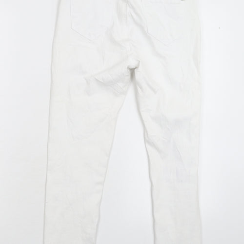 Blue Rays Womens White  Denim Skinny Jeans Size 28 in L27 in