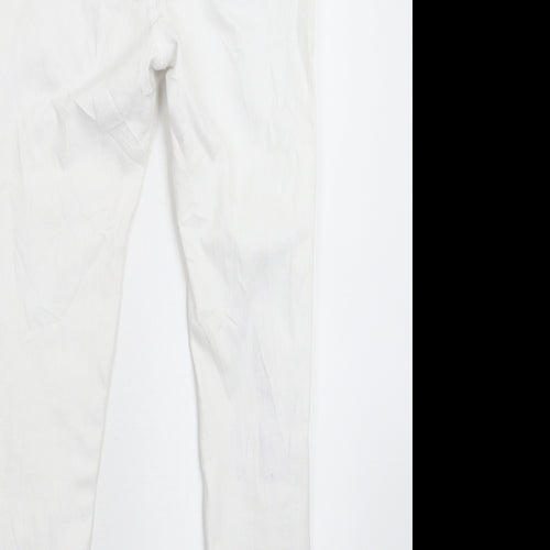 Blue Rays Womens White  Denim Skinny Jeans Size 28 in L27 in