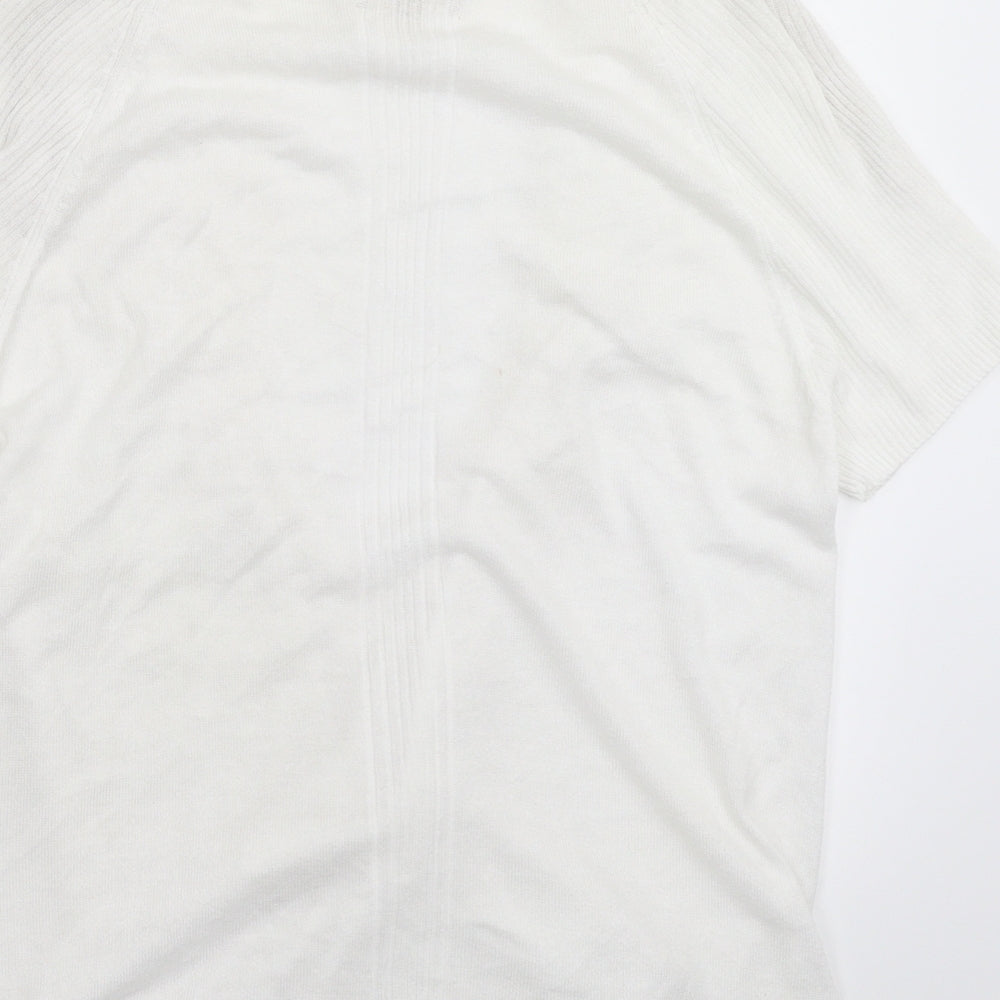 Soon Womens White  Knit Cardigan Jumper Size 12