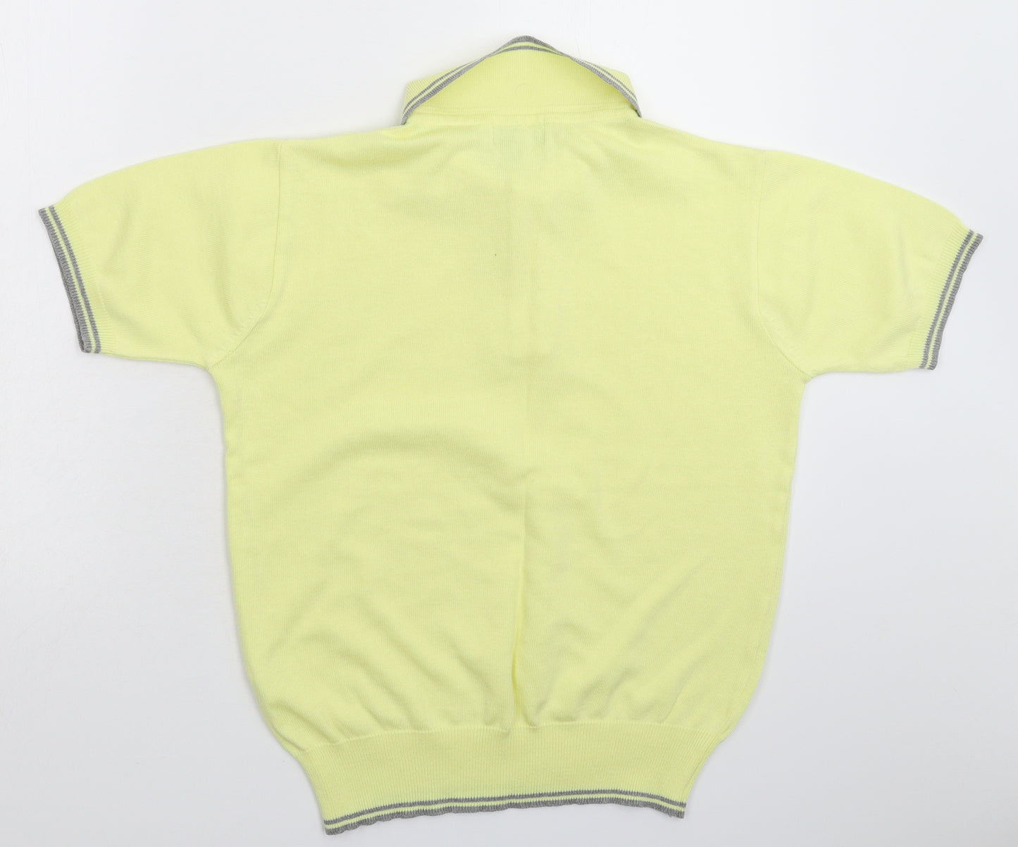 Lewis & Finch Mens Yellow  Knit  Polo Size S