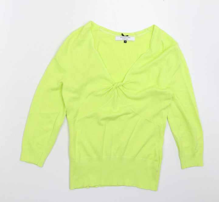 John Lewis Womens Green Knit Pullover Jumper Size 10