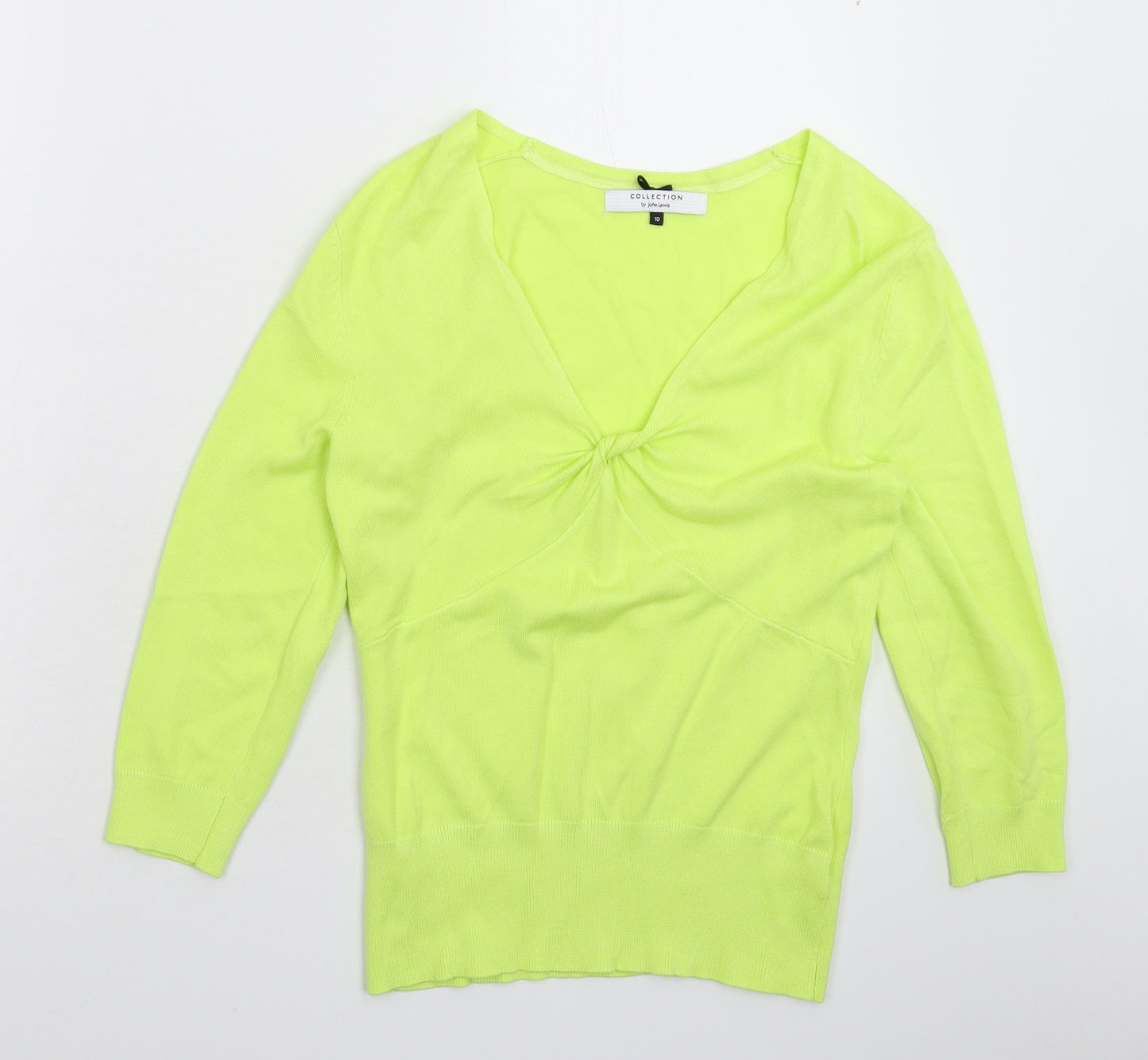 John Lewis Womens Green  Knit Pullover Jumper Size 10