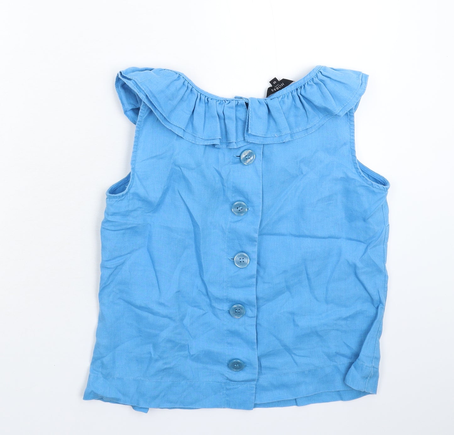 Hobbs Womens Blue   Basic Button-Up Size 10