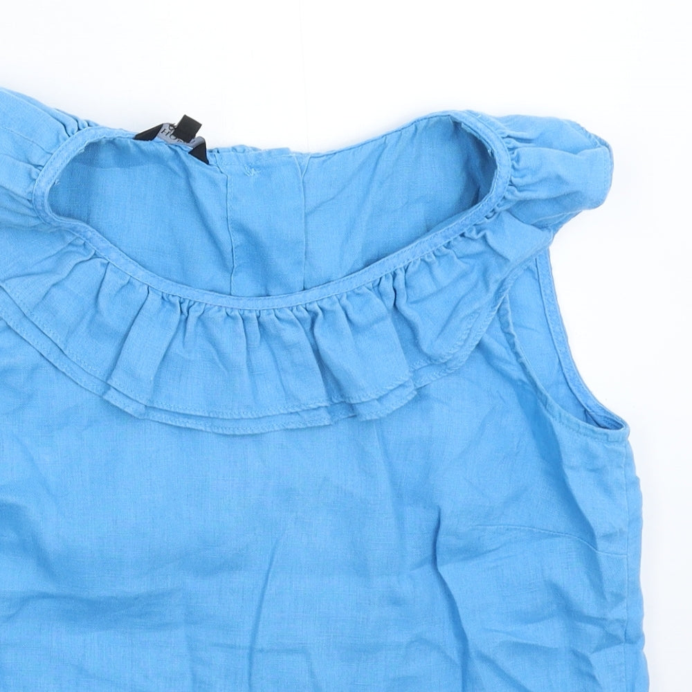 Hobbs Womens Blue   Basic Button-Up Size 10