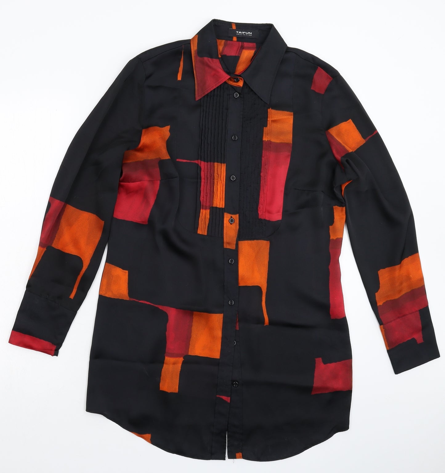 Taifun Womens Black Geometric  Shirt Dress  Size 16