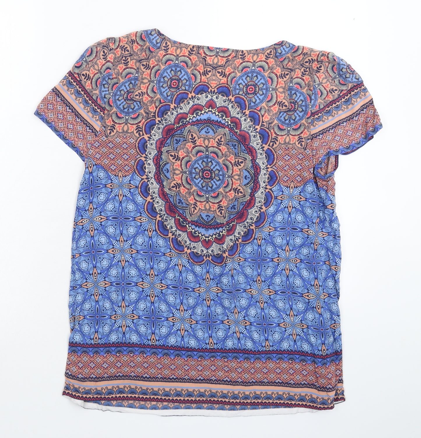 Monsoon Womens Multicoloured Floral  Basic T-Shirt Size 10