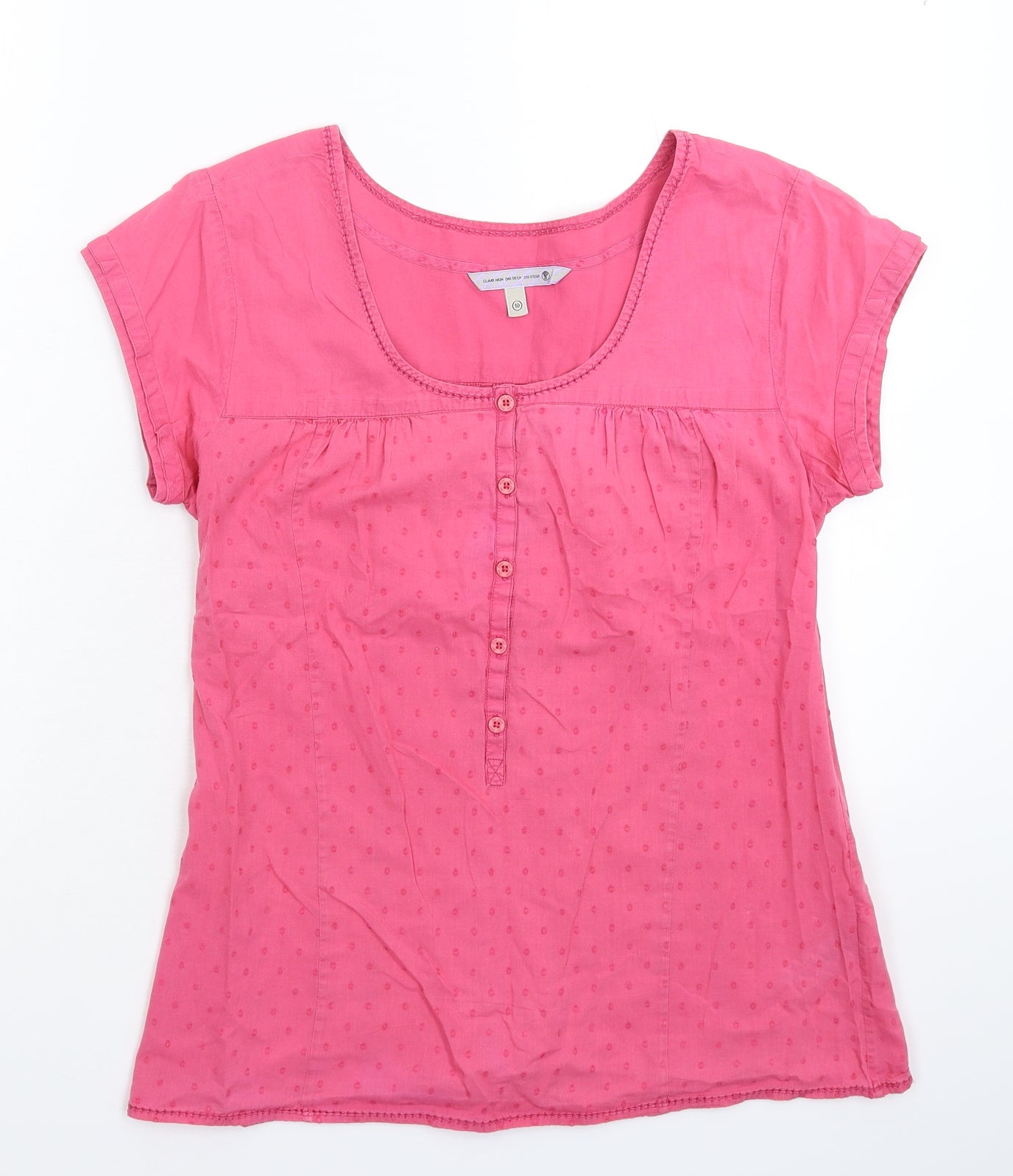 Fat Face Womens Pink   Basic T-Shirt Size 10