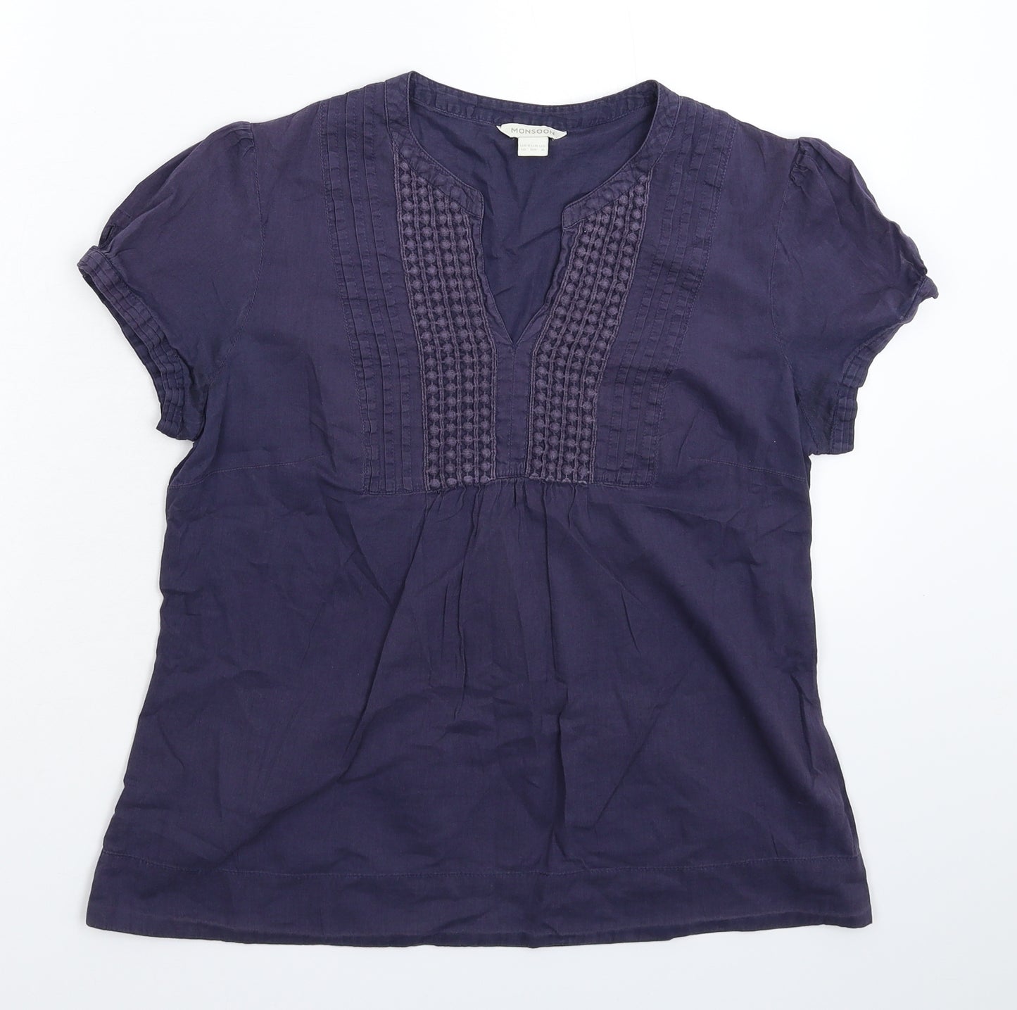 Monsoon Womens Blue   Basic T-Shirt Size 10