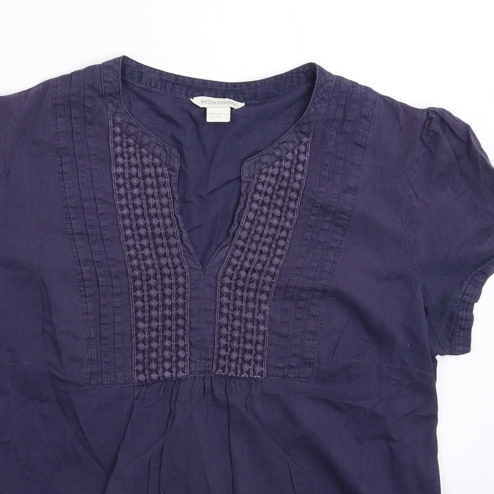 Monsoon Womens Blue   Basic T-Shirt Size 10