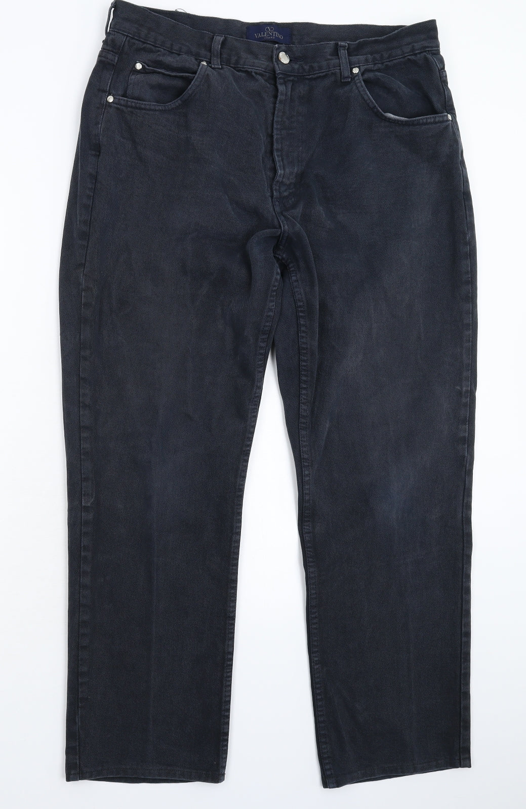 valentino Mens Blue  Denim Straight Jeans Size 34 L30 in