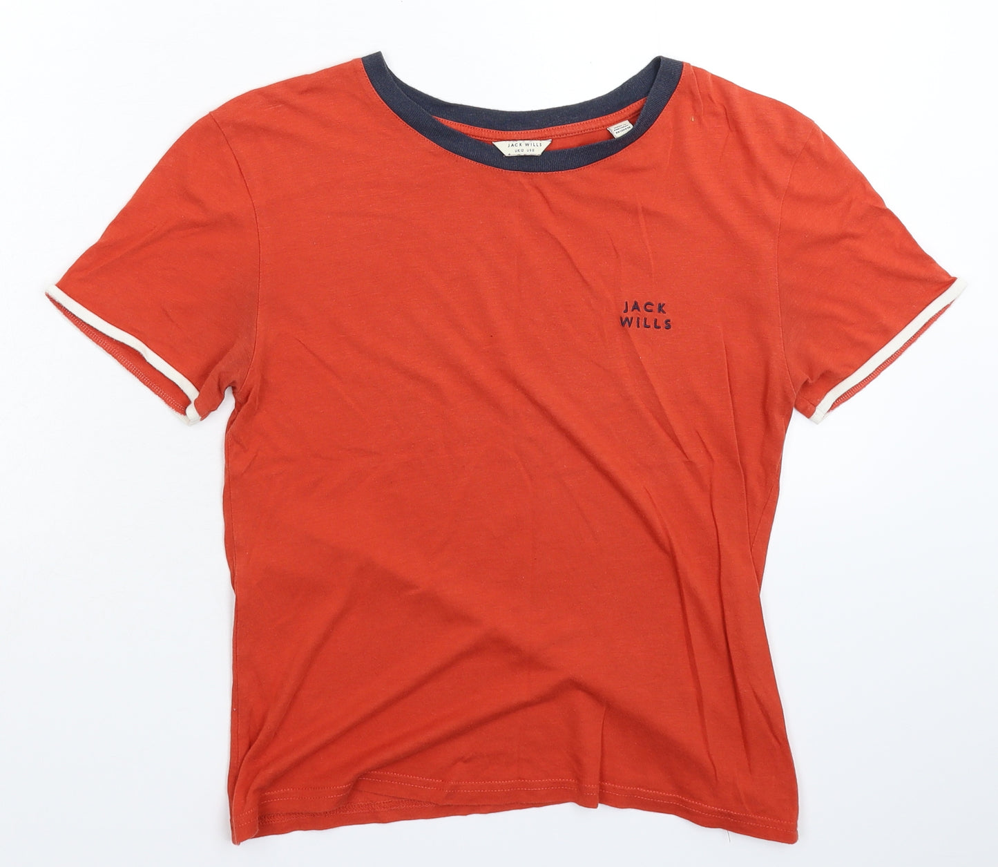 Jack Wills Womens Red   Basic T-Shirt Size 12