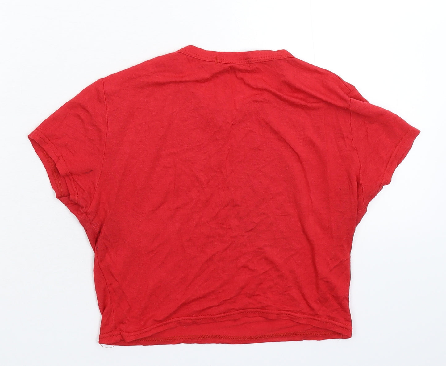 PRETTYLITTLETHING Womens Red   Basic T-Shirt Size 8