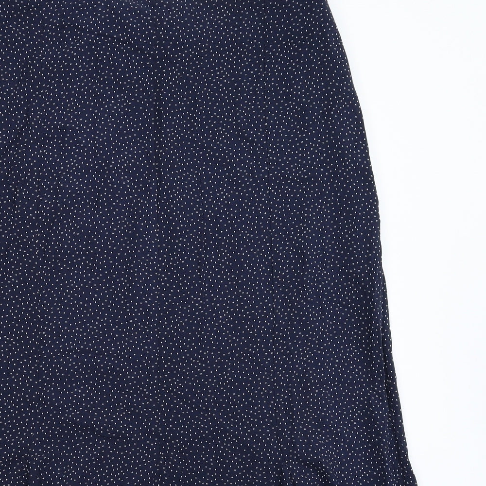 Marks and Spencer Womens Blue Polka Dot  Maxi Skirt Size 12