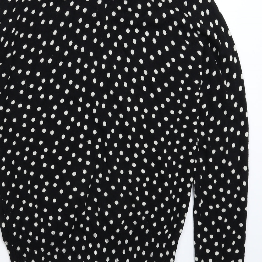 Marks and Spencer Womens Black Polka Dot Knit Cardigan Jumper Size 10