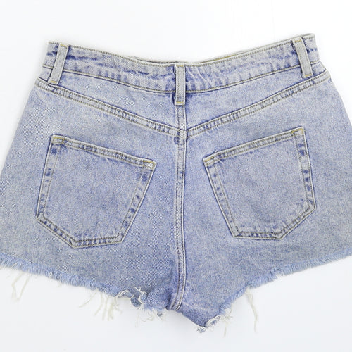 Denim & Co. Womens Blue  Denim Hot Pants Shorts Size 8