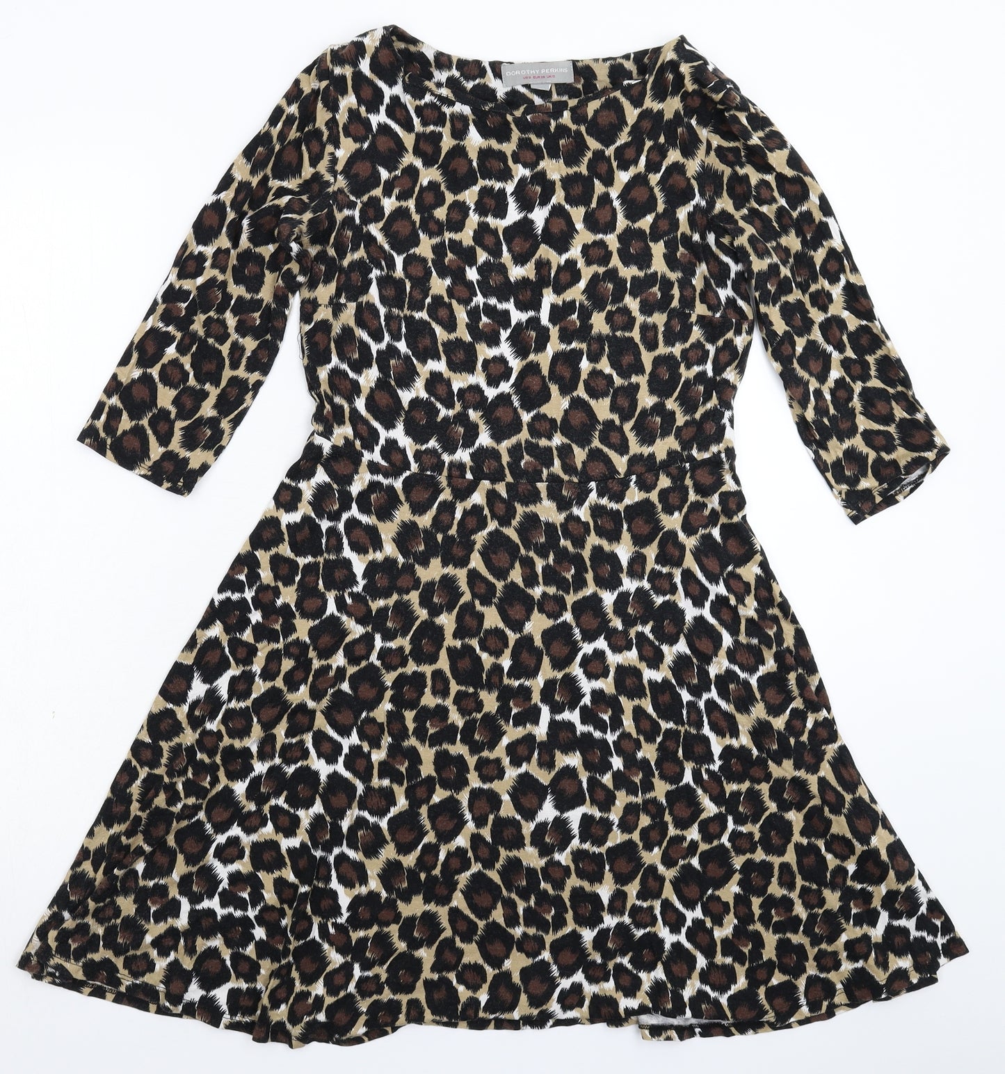 Dorothy Perkins Womens Multicoloured Animal Print  Fit & Flare  Size 10