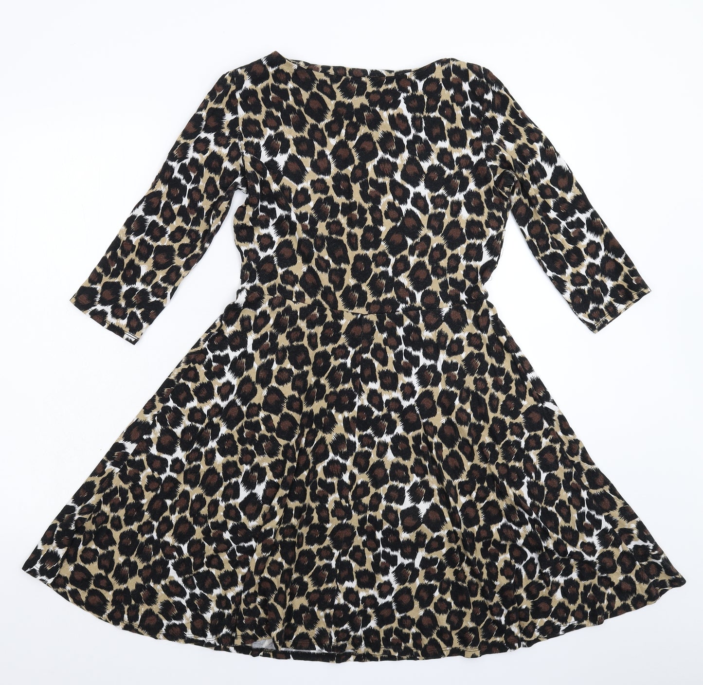 Dorothy Perkins Womens Multicoloured Animal Print  Fit & Flare  Size 10