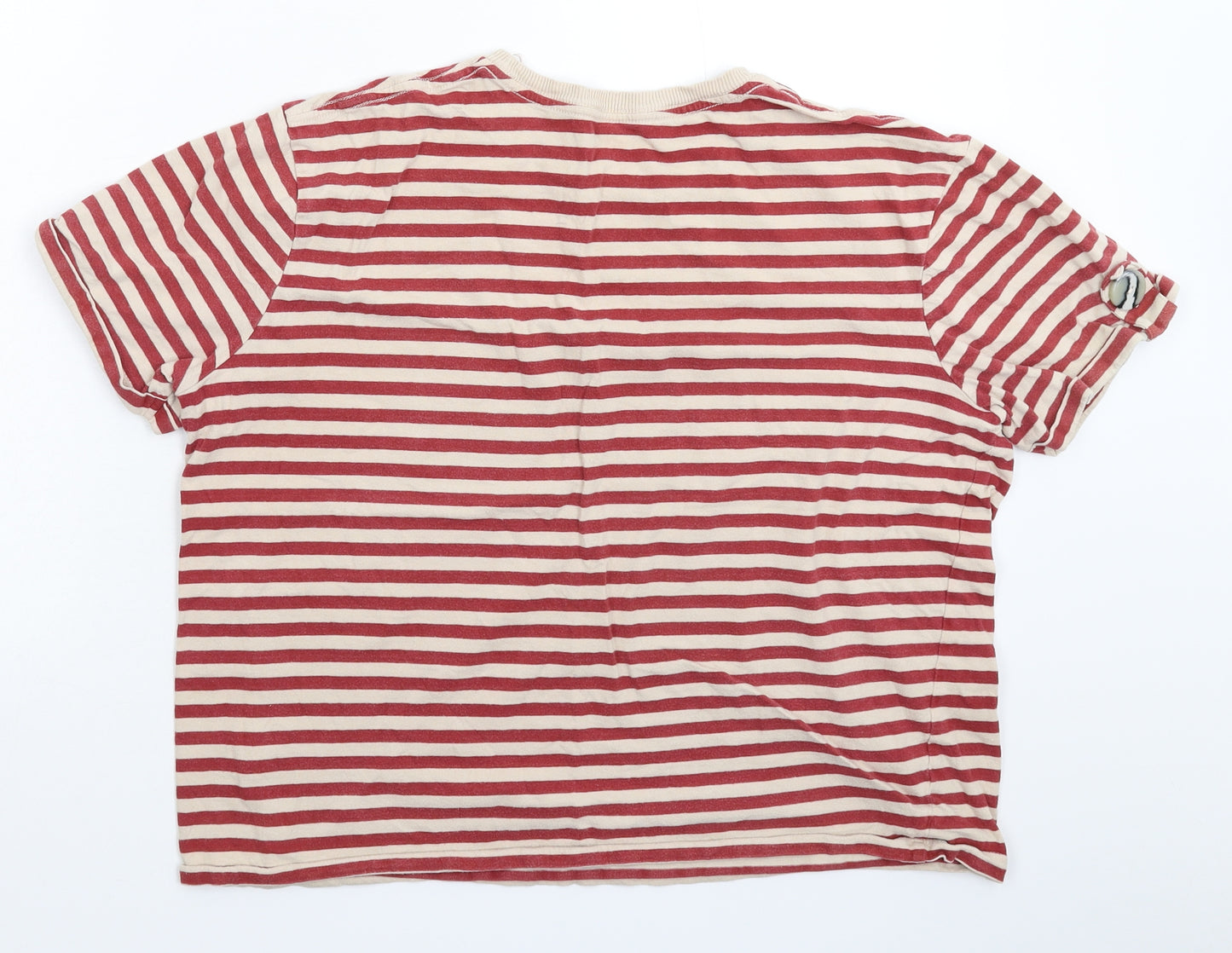 F&F Womens Multicoloured Striped  Basic T-Shirt Size 14