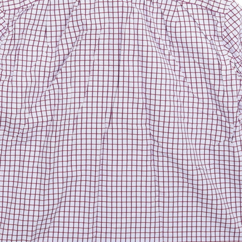 Tasso Ella Mens Purple Check   Dress Shirt Size 15