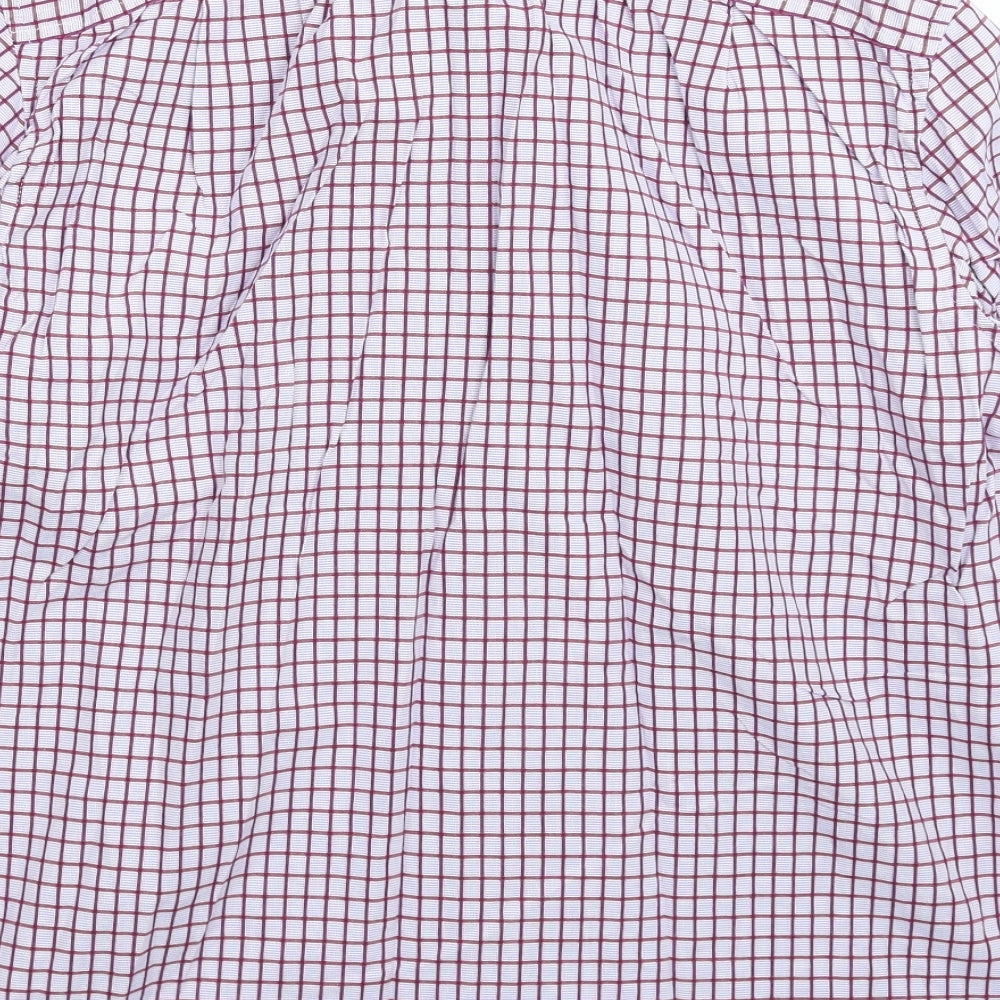 Tasso Ella Mens Purple Check   Dress Shirt Size 15