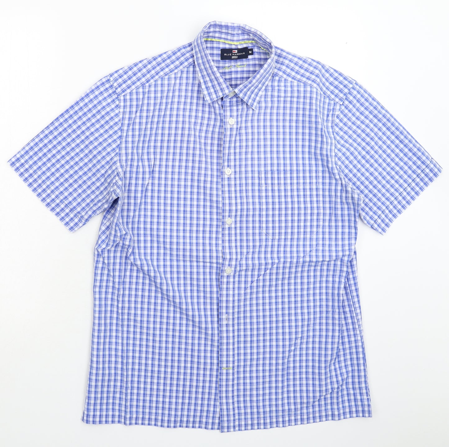 Blue Harbour Mens Blue Check   Button-Up Size M