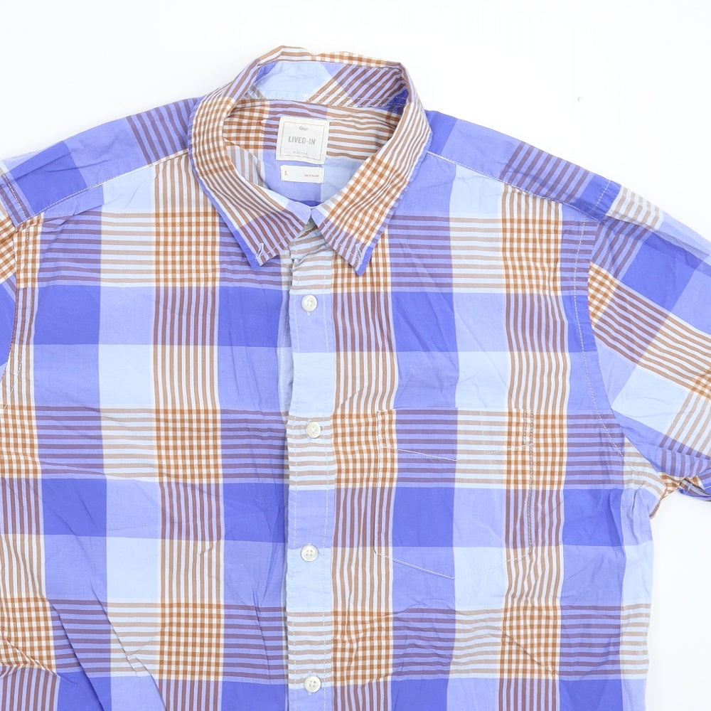 Gap Mens Multicoloured Check   Button-Up Size L
