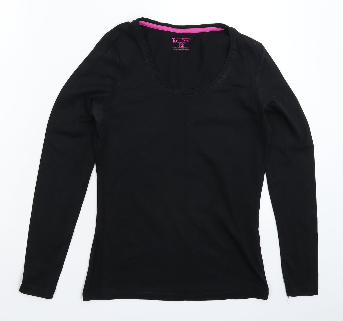 TU Womens Black   Basic T-Shirt Size 12