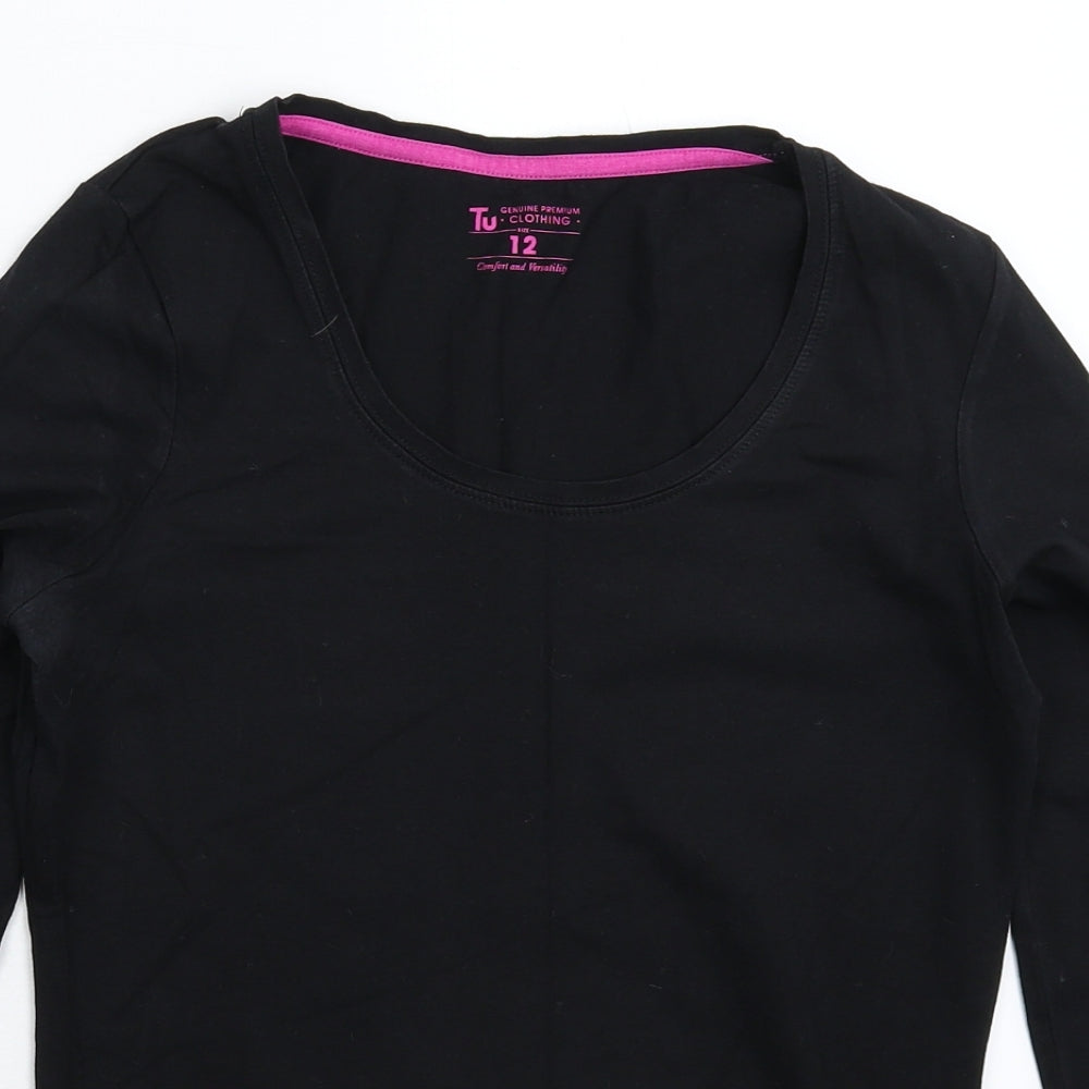 TU Womens Black   Basic T-Shirt Size 12