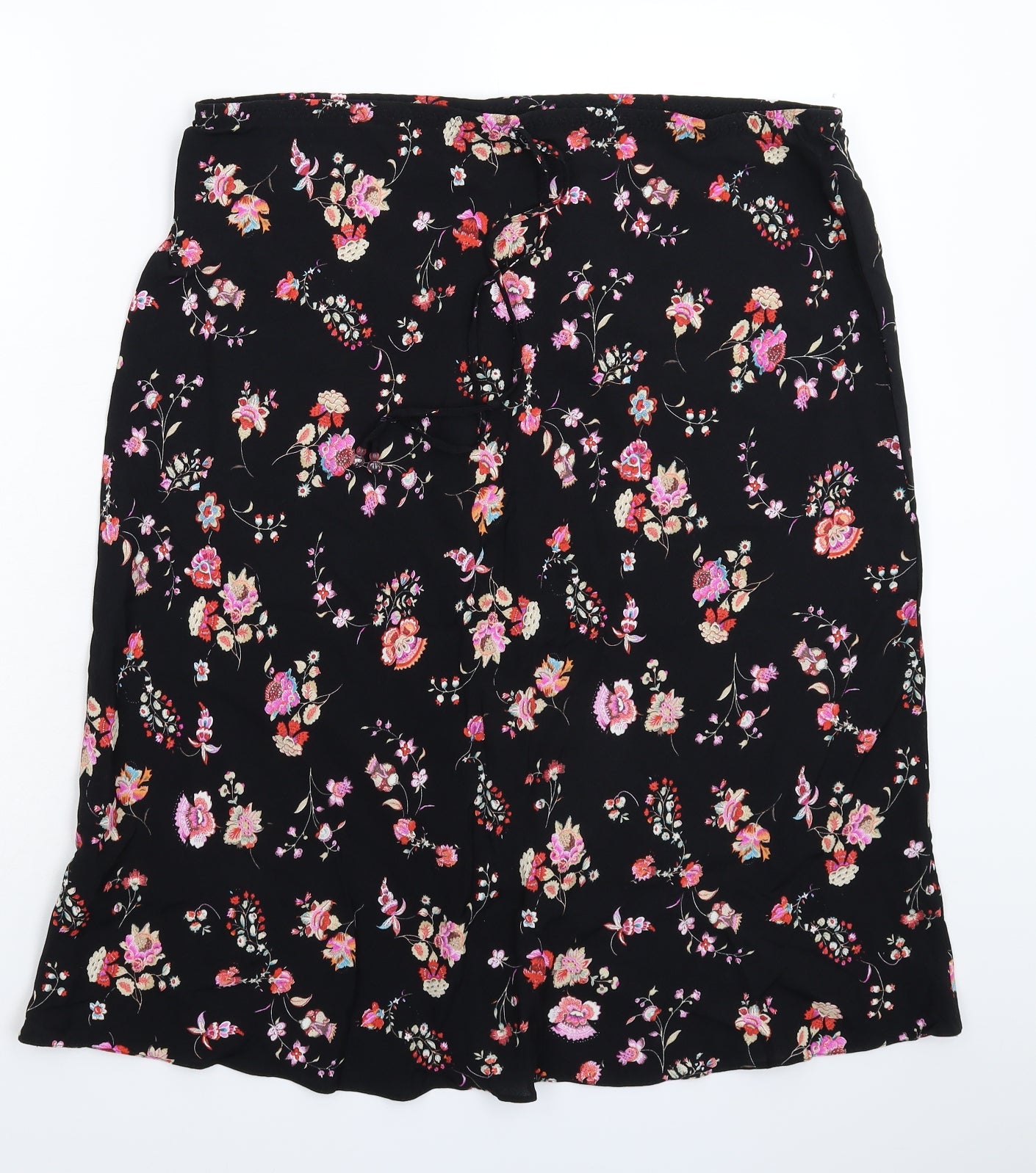 Marks and Spencer Womens Black Floral  Straight & Pencil Skirt Size 20