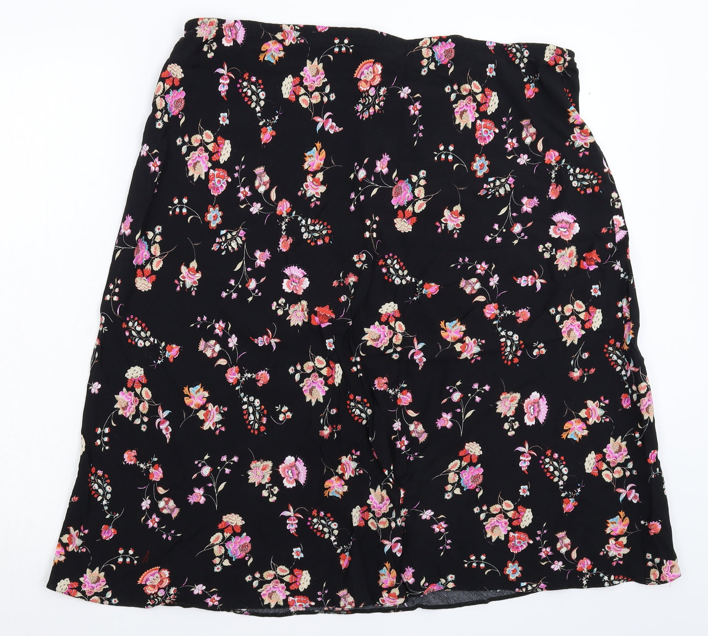 Marks and Spencer Womens Black Floral  Straight & Pencil Skirt Size 20