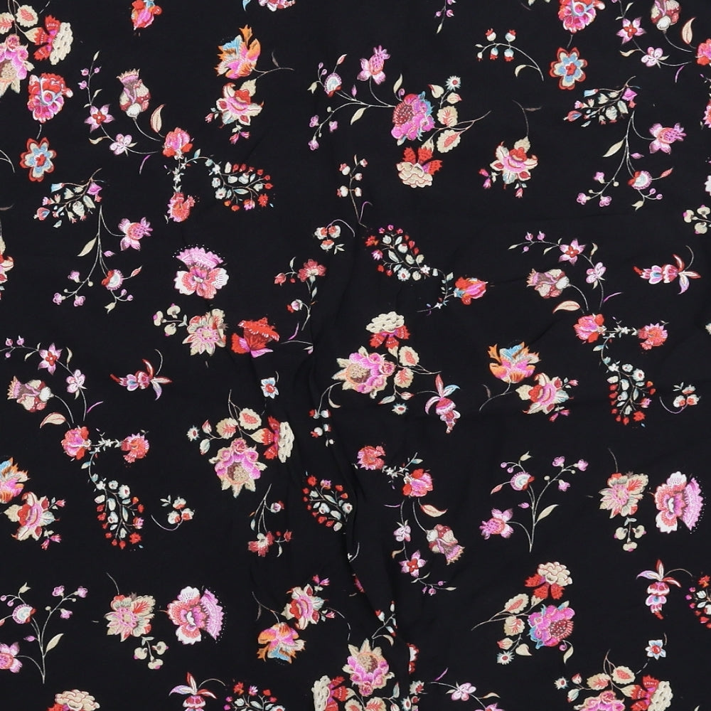 Marks and Spencer Womens Black Floral  Straight & Pencil Skirt Size 20