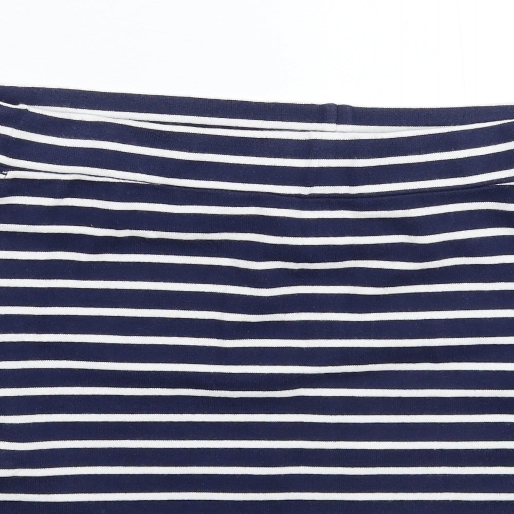 Joules Womens Blue Striped  Mini Skirt Size 12