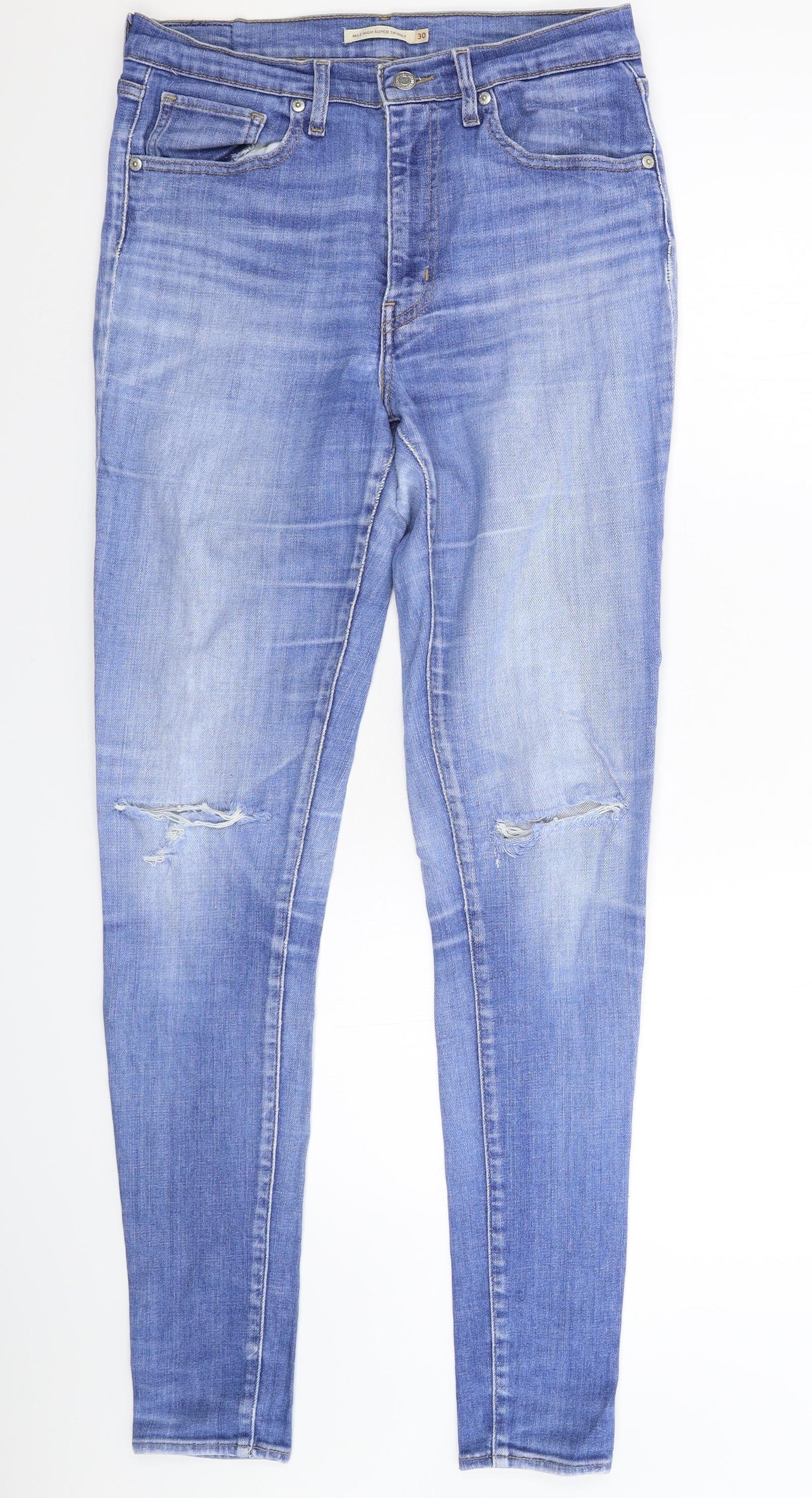 Levi's Womens Blue  Denim Skinny Jeans Size 30 in L33 in